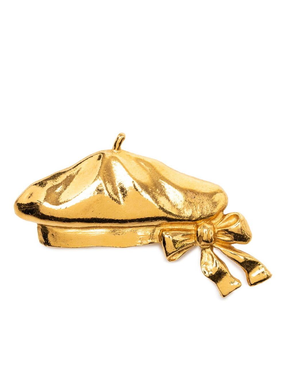 Chanel Beret Ribbon Motif Brooch Metal #246733C75B